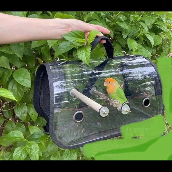 Bird Small Pets Carrier Breathable Travel Cage W/Perch Foldable Size Large New - Picture 6 of 13